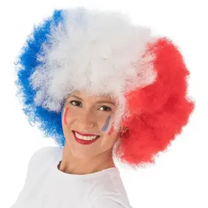 RueDeLaFete Perruque XXXL afro Supporter France pas cher