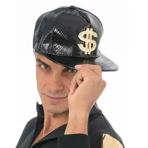 Comparateur de prix : Casquette Dollar $ rappeur or/NOIRE