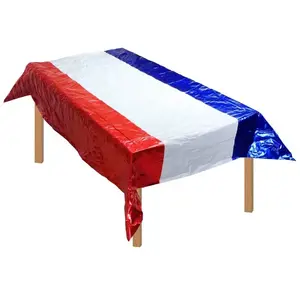 RueDeLaFete Nappe plastique France Bleu Blanc Rouge brillante pas cher