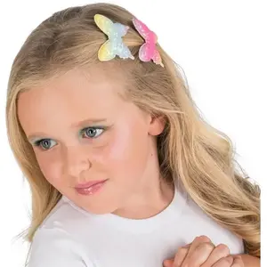 Comparateur de prix : Set de 2 Barrettes Papillon multicolores