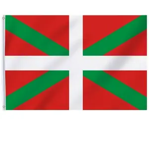 RueDeLaFete Drapeau supporter Pays Basque 150 x 90 cm pas cher