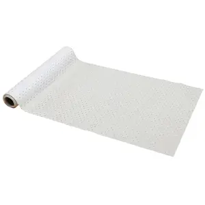 RueDeLaFete Chemin de table tissu blanc pois dorés 3m pas cher
