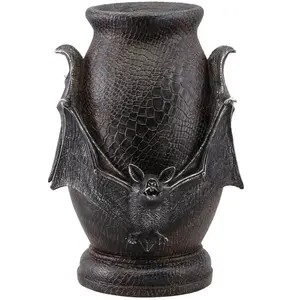 RueDeLaFete URNE FUNÉRAIRE CHAUVE-SOURIS DÉCO RÉSINE 26CM NOIR pas cher