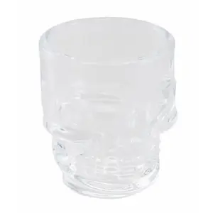 RueDeLaFete SHOOTER VERRE TÊTE DE MORT 5X6CM TRANSPARENT pas cher