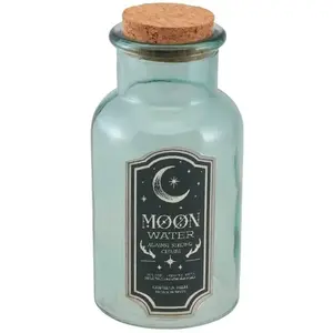 Chaks - Flacon Verre Potion Eau DE Lune 6.5X13.5CM Vert - Décoration spécial Halloween - Thème(s) : Catrina l'ensorceleuse