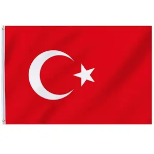 RueDeLaFete Drapeau Turquie 90 x 150 cm pas cher