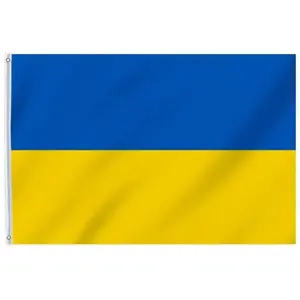 RueDeLaFete Drapeau Ukraine 90 x 150 cm pas cher