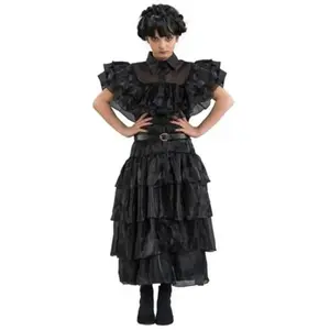 Comparateur de prix : déguisement mercredi addams robe de bal fille - 13/14 ans - noir - cha...