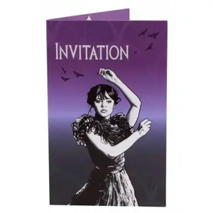 Cartes d'invitation anniversaire - CHAKS - Mercredi © - Paquet de 8 - 16x10cm - Mixte pas cher