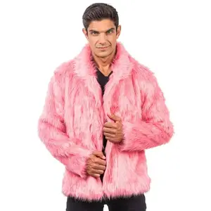 Chaks Manteau en fausse fourrure, Rose taille L pas cher