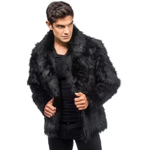 Chaks Manteau en fausse fourrure, Noir taille L