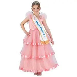 Comparateur de prix : Miss France © Deguisement Robe Rose Taille 116cm Pour Enfant