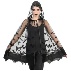 Cape à Capuche Chauve-souris 78 cm - Noir