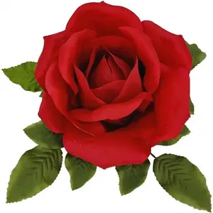 Comparateur de prix : TÊTE DE ROSE ARTIFICIELLE POLYESTER 28CM ROUGE