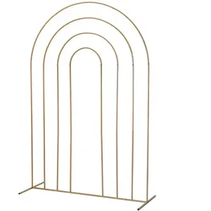 RueDeLaFete Grande Structure décorative Rainbow en métal doré 150 x 240 cm pas cher