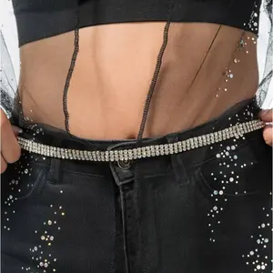 Chaks ceinture festival boucle strass 117x1.8cm blanc - générique 14089 pas cher
