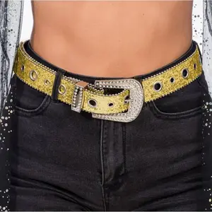 Comparateur de prix : ceinture boucle strass paillettes 112x3.8cm or - générique 14081-81