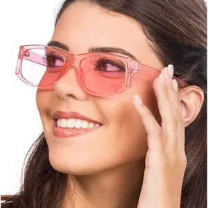 RueDeLaFete Lunettes transparentes Roses pas cher