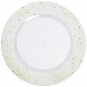 RueDeLaFete Grande sous-assiette Shéhérazade plastique 33cm transparen... pas cher