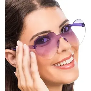 CHAKS Lunettes coeur verres fumés violets adulte pas cher