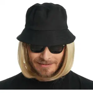 bob noir perruque blond lorenzo rap adulte - générique c4717-bl