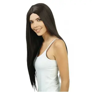 Perruque cheveux longs 73cm, Brun