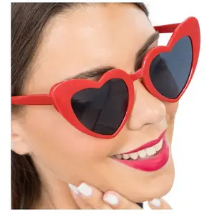 RueDeLaFete Lunettes monture cœur - Rouge pas cher