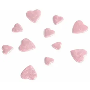RueDeLaFete CONFETTIS COEURS 3D RÉSINE 50G ROSE PASTEL pas cher