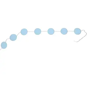 RueDeLaFete Guirlande Confettis 5cm, longueur 4m Bleu pastel pas cher