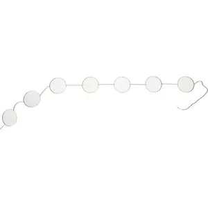 RueDeLaFete Guirlande Confettis 5cm, longueur 4m Blanc pas cher