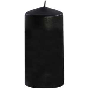Chaks 80292-10, Petite bougie cylindrique 6cm, en Noir pas cher