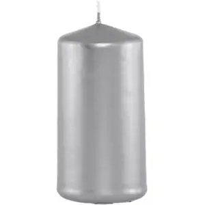 Chaks 80292-80, Petite bougie cylindrique 6cm, métal Argent pas cher