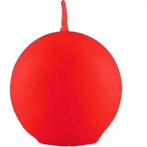 RueDeLaFete Bougie Boule 6cm diam, Rouge pas cher
