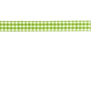 RueDeLaFete Ruban Vichy Vert Lime 1,5cm pas cher