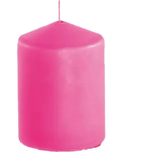 RueDeLaFete Grande bougie cylindrique 10 cm, Rose pale pas cher