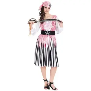RueDeLaFete Déguisement Pink Pirate adulte, taille S pas cher