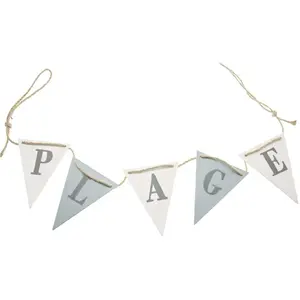 Chaks 80144, Guirlande PLAGE avec 5 fanions en bois, 93cm pas cher