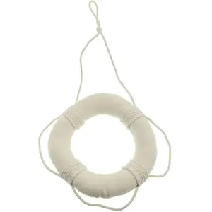 RueDeLaFete Bouée tissu déco à suspendre ivoire, 16cm pas cher