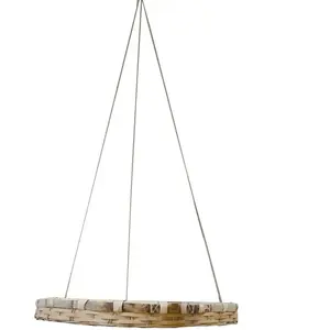 RueDeLaFete Structure ronde en bois et cannage à suspendre ˜ 54cm pas cher