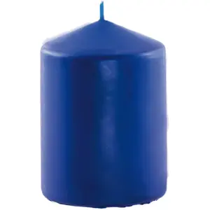 Chaks 80291-22, Grande bougie cylindrique 10 cm, Bleu roy pas cher