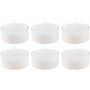 RueDeLaFete Set de 6 Bougies chauffe-plat, Blanc pas cher