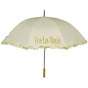RueDeLaFete Parapluie Vive Les Mariès 1m (Ø 130cm) ivoire pas cher