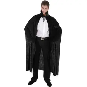 Cape vampire velours 140cm, Noir