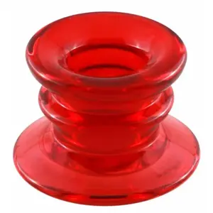 Chaks 0503-02, LOT de 12 bougeoirs Suede, Rouge pas cher