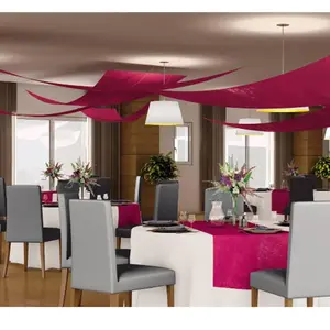 RueDeLaFete Set 3 tentures de plafond Voile triangle, FUCHSIA pas cher