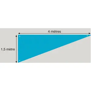 RueDeLaFete Tenture de plafond Triangle, Turquoise pas cher