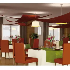 RueDeLaFete Set 3 tentures de plafond Voile triangle, CHOCOLAT pas cher