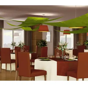 RueDeLaFete Set 3 tentures de plafond Voile triangle, VERT ANIS pas cher