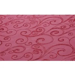 Comparateur de prix : Chemin de Table Organza Arabesques 36cm x 5m, Rouge/Rouge