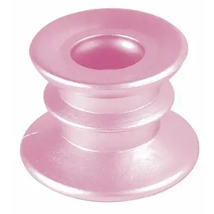 RueDeLaFete LOT de 12 bougeoirs Suede, Nacre rose pale pas cher